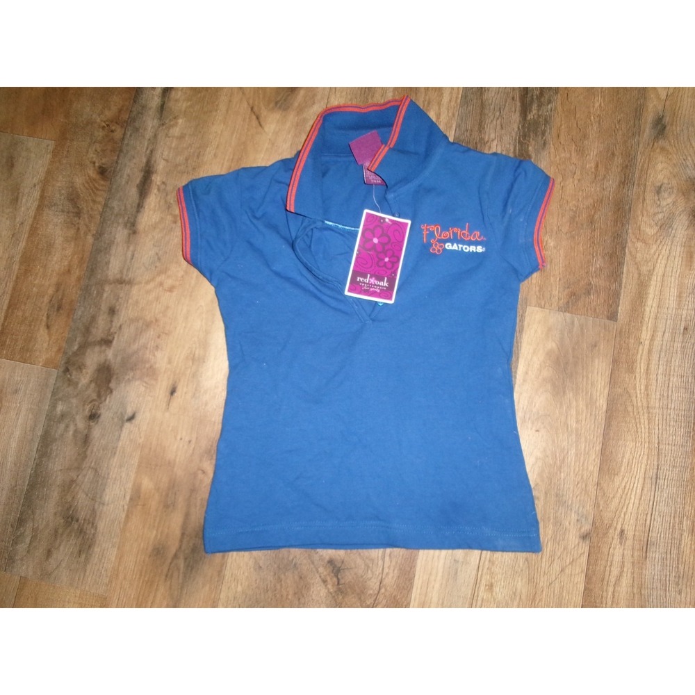 FLORIDA GATORS POLO GOLF TENNIS SZ- MED 7/8 SHIRT 00S Y2K VINTAGE G1